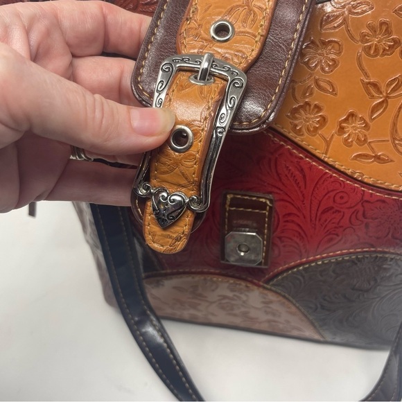 MC Mark Chantal Leather Embossed Shoulder Bag Multicolor - Picture 7 of 16